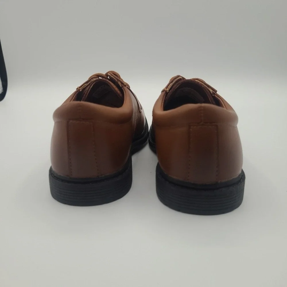 Stacy Adams Boys Dunbar 41179-221 Brown‎ Leather Brown Dress Shoes Size 11 M